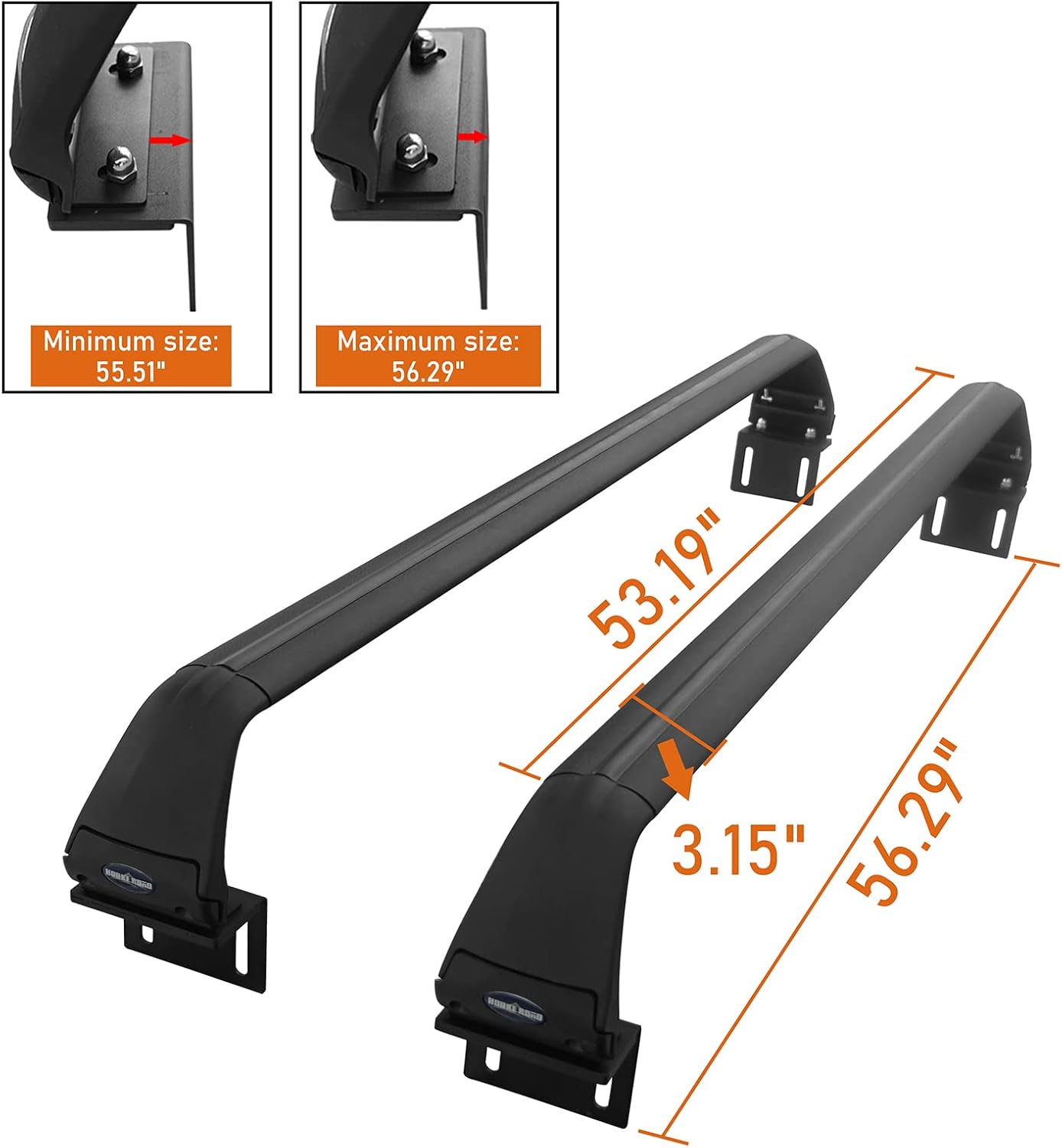 Bike Rack Crossbars Bed Rails Cargo Carriers 2 PCS F5807