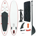 Red and White Inflatable Paddle Board Set B5638
