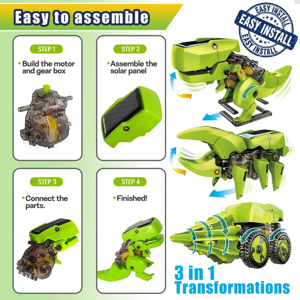 Solar Robot Kit 3-in-1 STEM Science Kits Toys for Kids D944800
