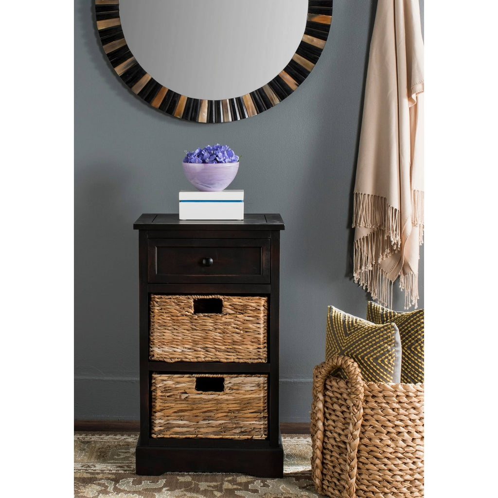 Brown Storage Side Table D893