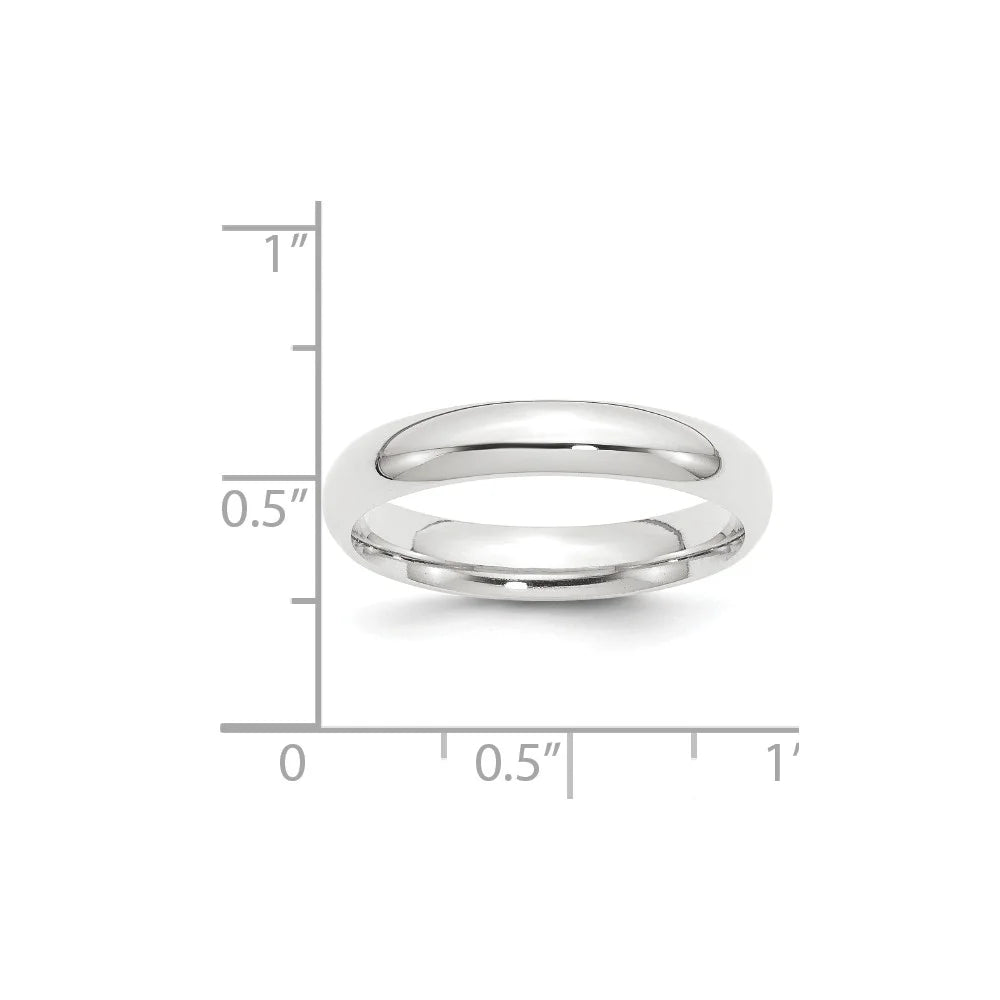 Platinum 4mm Comfort-Fit Wedding Band Size 10 N579