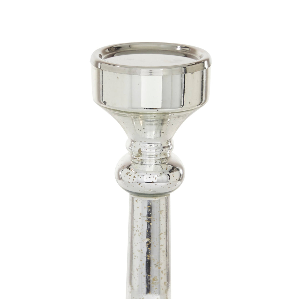 Silver Glass Candle Holder (Set of 3) L467