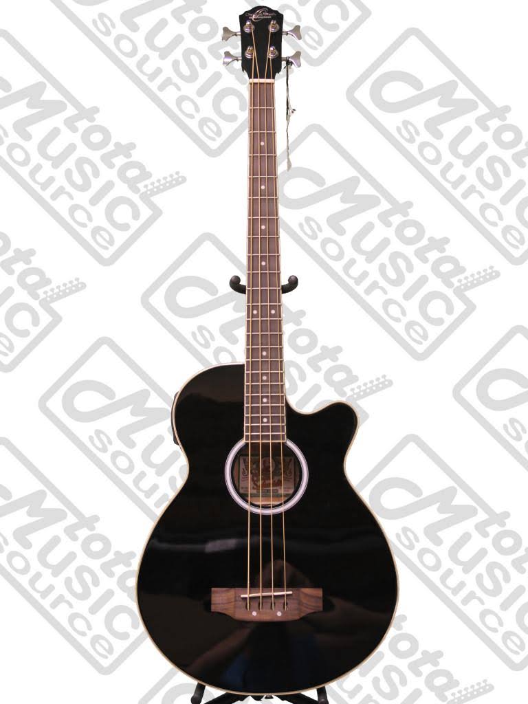 Black Acoustic-Electric Bass with Gig Bag L268