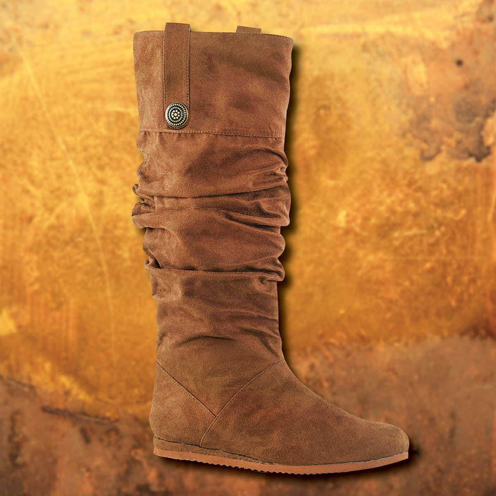 Brown Microfiber Renaissance Shoes F4162