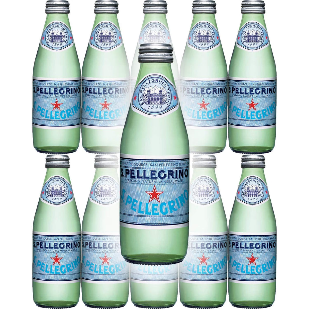 Sparkling Natural Mineral Water, 8.45oz Glass Bottle (Pack of 10) T541209