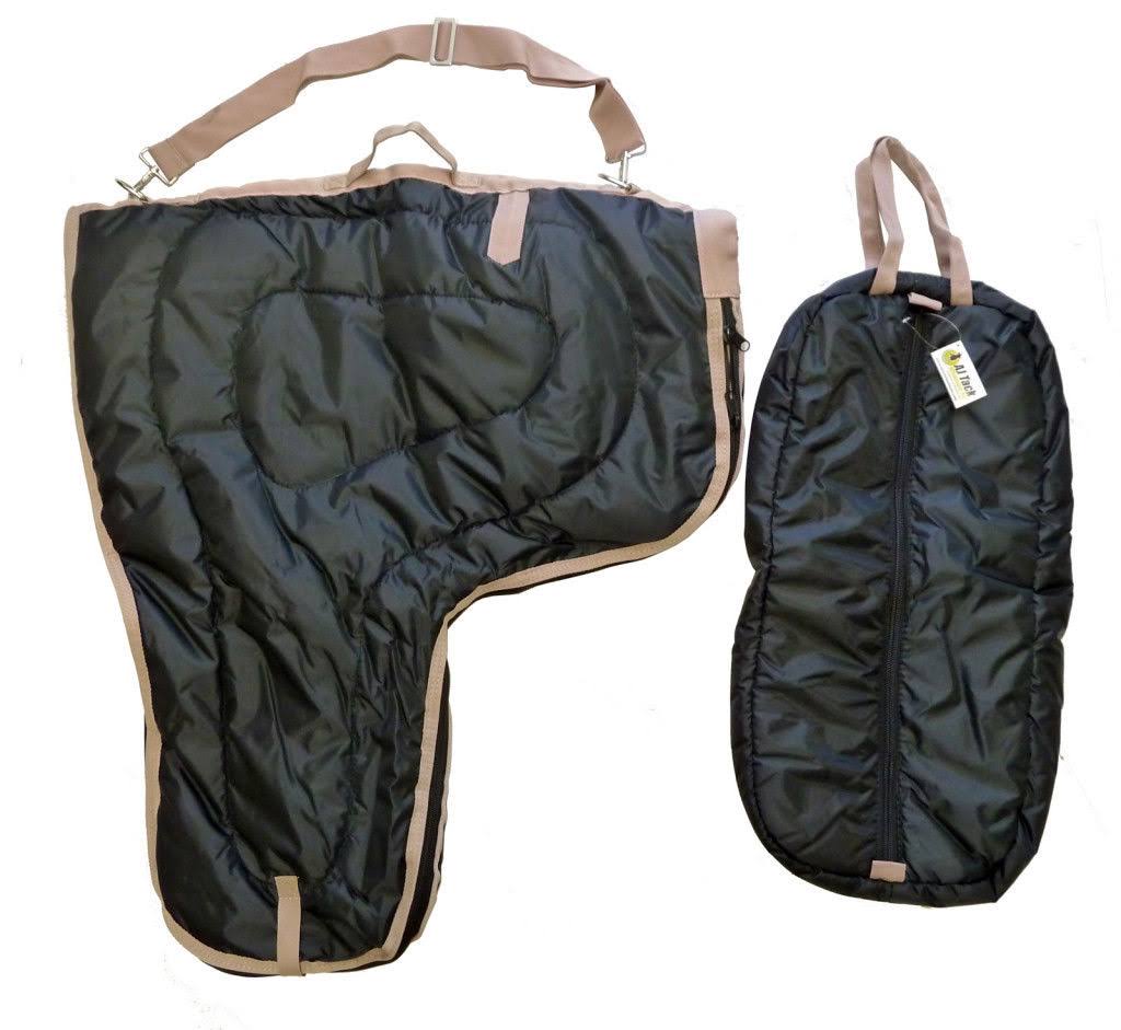 Black 420D Poly Fill Padded Saddle Carrier Bag Y8068