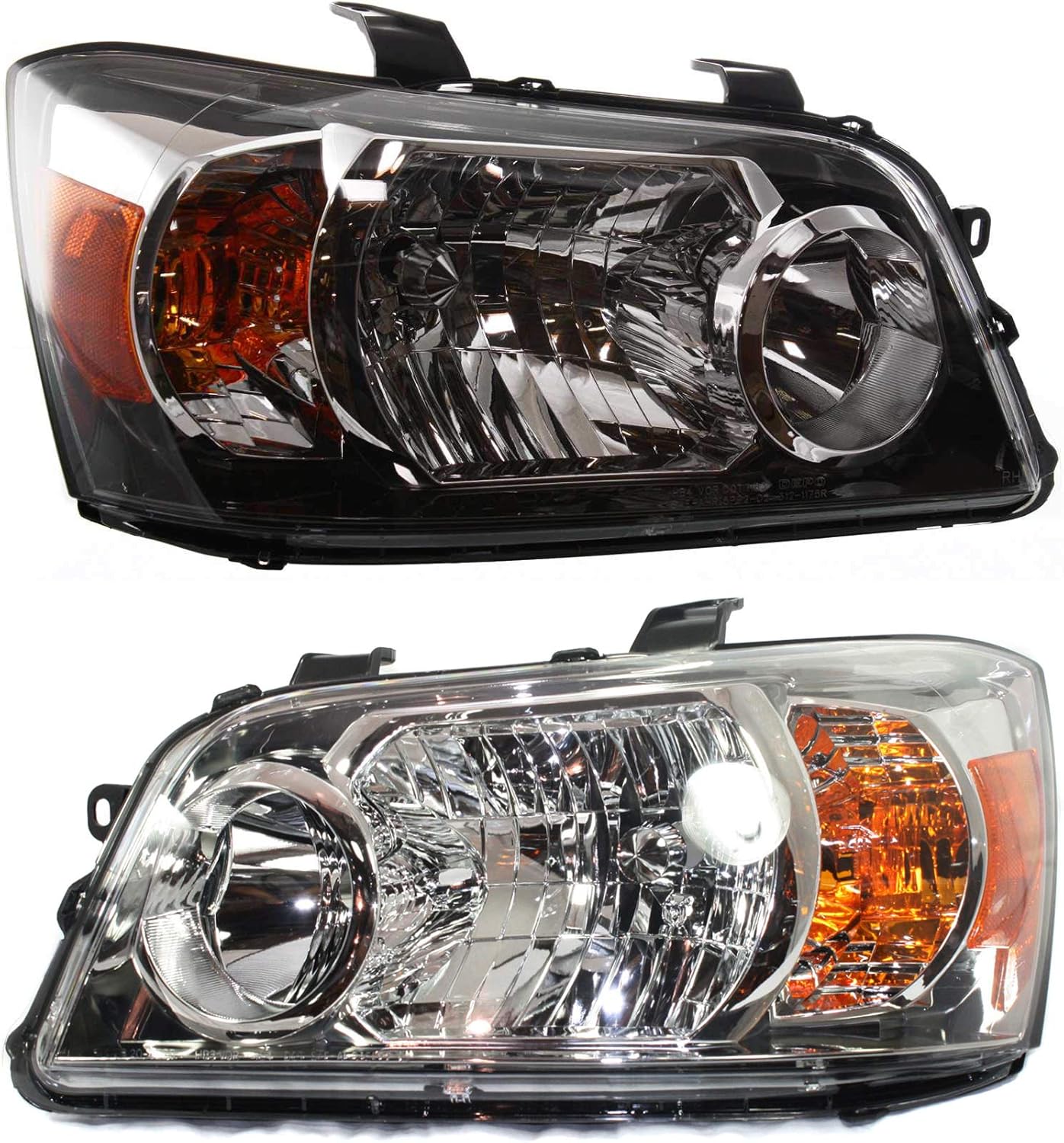 Headlight Lens and Housing Set of 2 for 2007 Toyota Highlander K2236