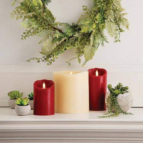 Large Ivory Flameless Candle K725061