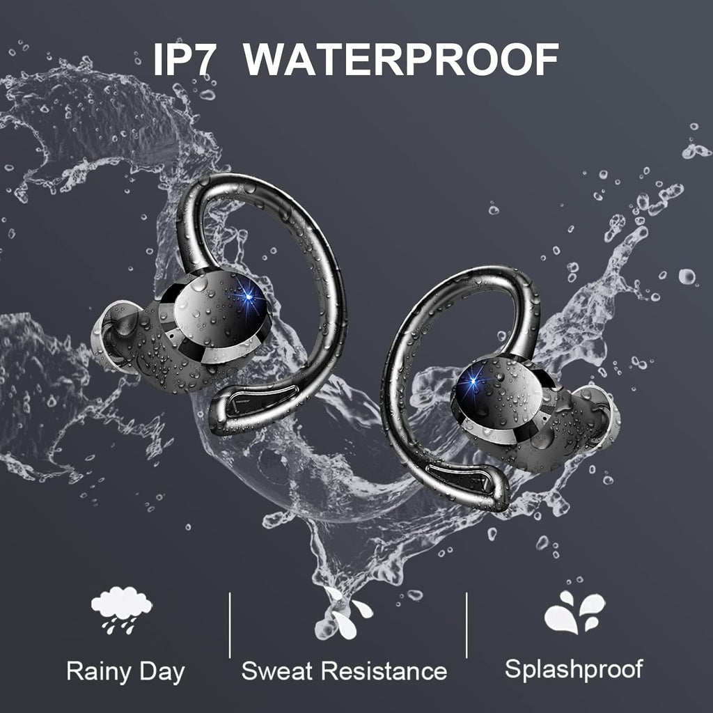 Wireless Bluetooth 5.1 Earbuds with Earhooks, IP7 Waterproof, 48H Playtime A270741