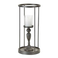 Iron/Glass Candle Holder T2137