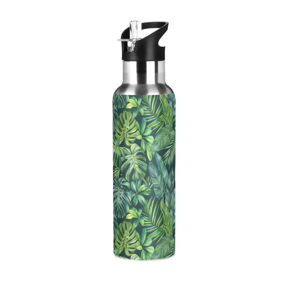 Green Stainless Steel Insulated Water Bottle with Straw Lid V215623