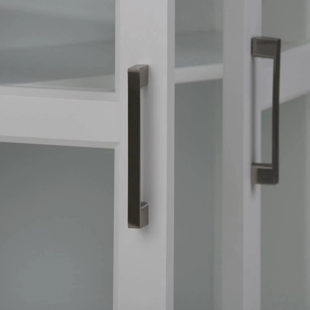 White Two-Door Bathroom Wall Cabinet C683