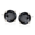 Black Diamond Stud Earrings in Sterling Silver X780