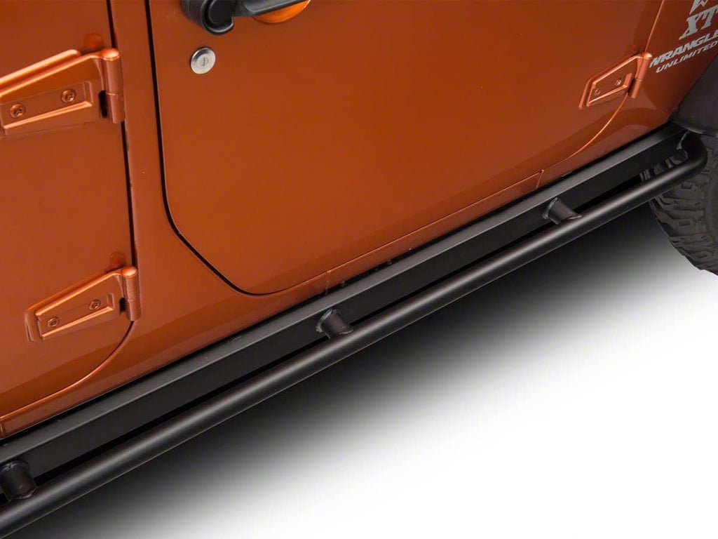 Textured Black Rubi Rails Compatible with 07-18 Jeep Wrangler JK 4-Door V7056