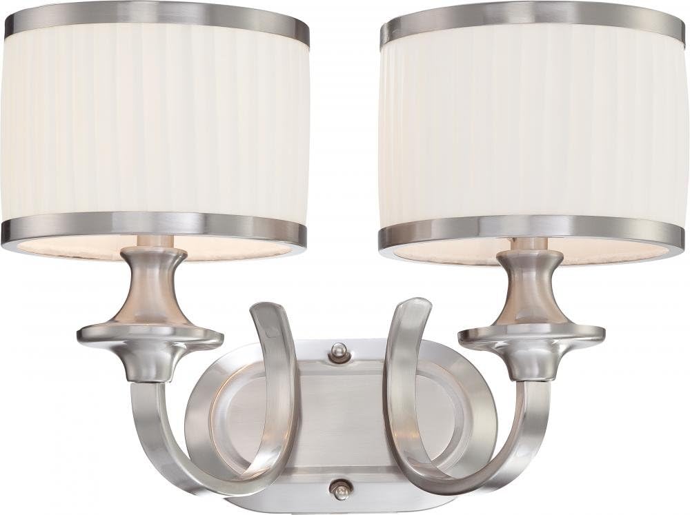Brushed Nickel Two Light Vanity N673