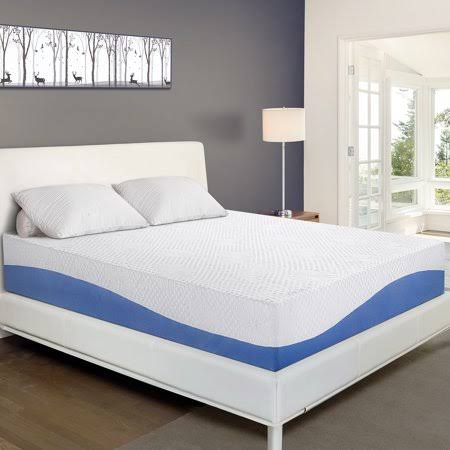 10 inch Cool Gel Memory Foam Mattress King Blue J725