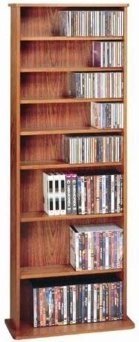 Oak Veneer Multimedia Storage Rack Q77659
