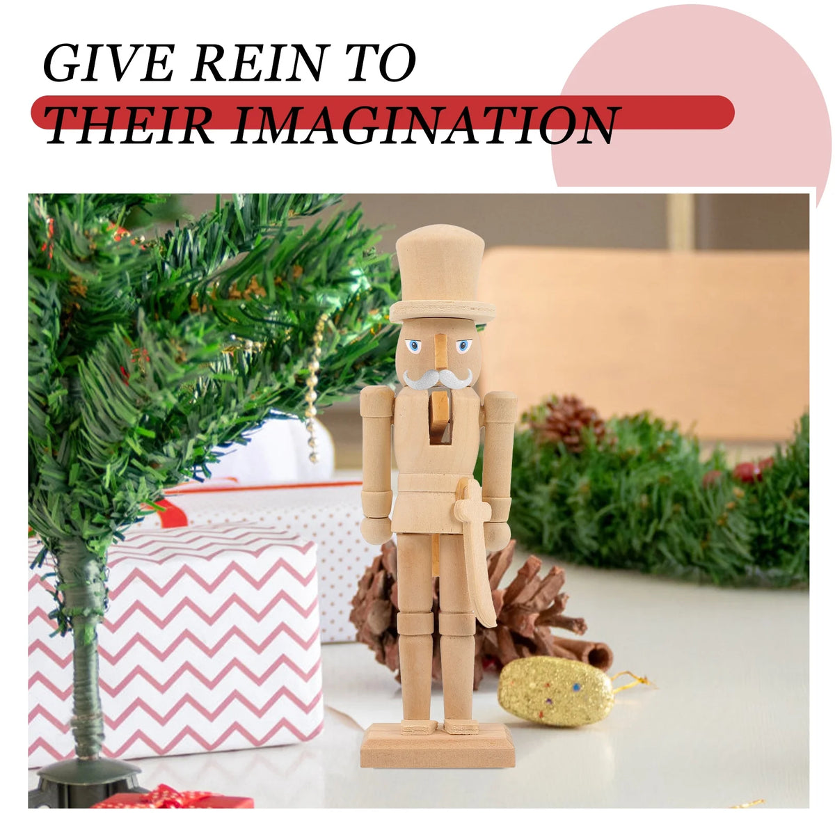 36 Pcs Unfinished Wooden Nutcracker Ornament Peg Dolls W262268