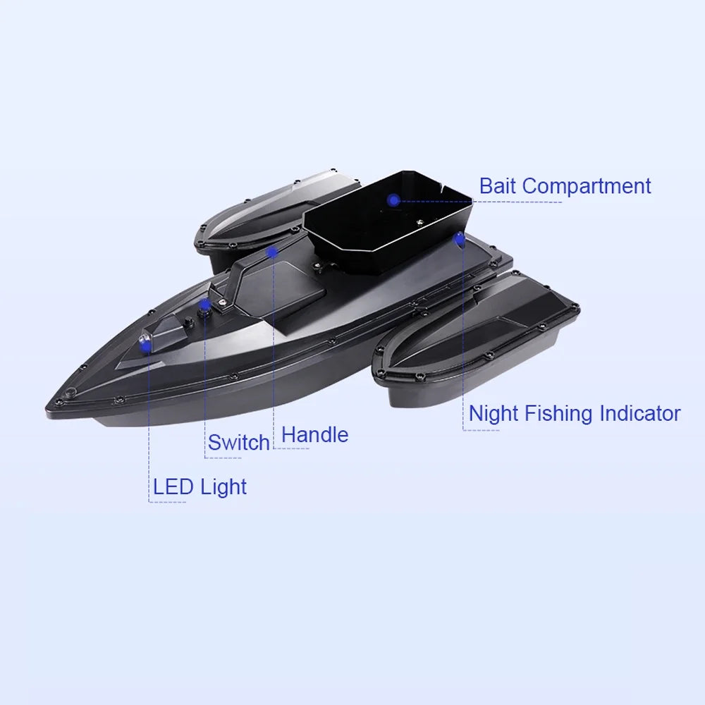 500m Remote Control Fishing Bait Boat with LED Light J60303