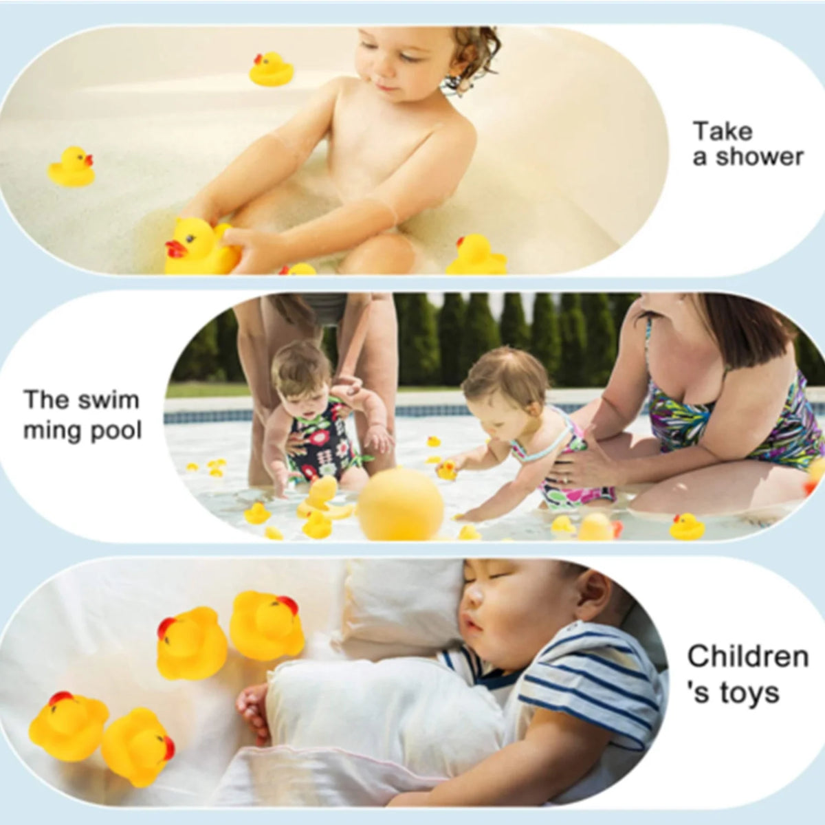 80 Count Mini Rubber Duck Bath Toy O21740
