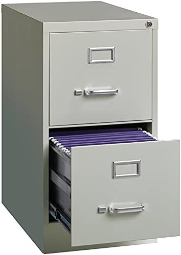 Light Gray Metal 2 Drawer Vertical File Cabinet F788