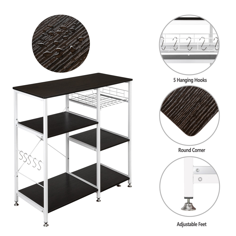 3-Tier Metal Kitchen Baker’s Rack with Hook M19242