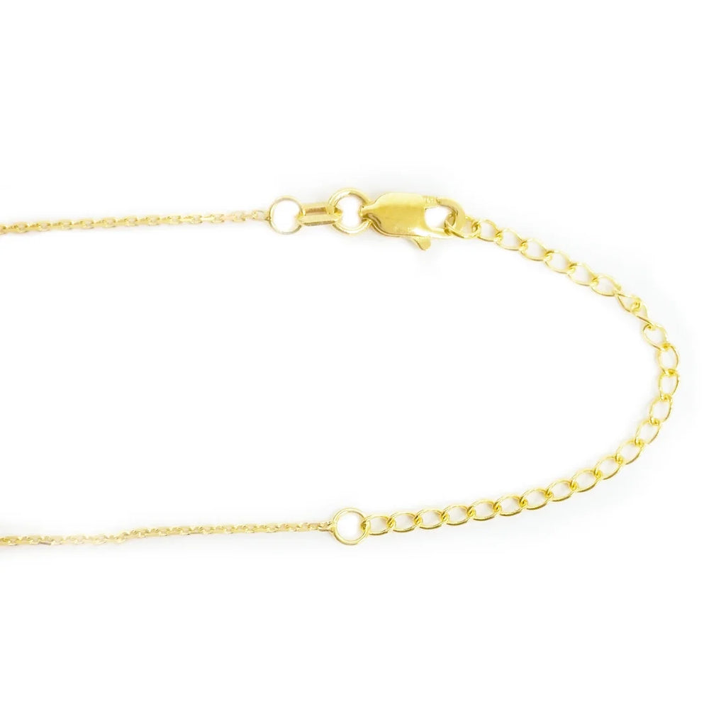 14k Yellow Gold Cross Necklace Chain Adjustable 16-18" H177858