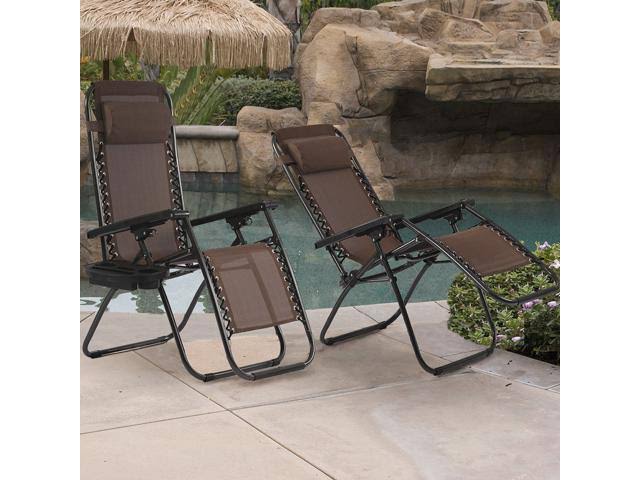 Set of 2 Zero Gravity Reclining Folding Chairs V416