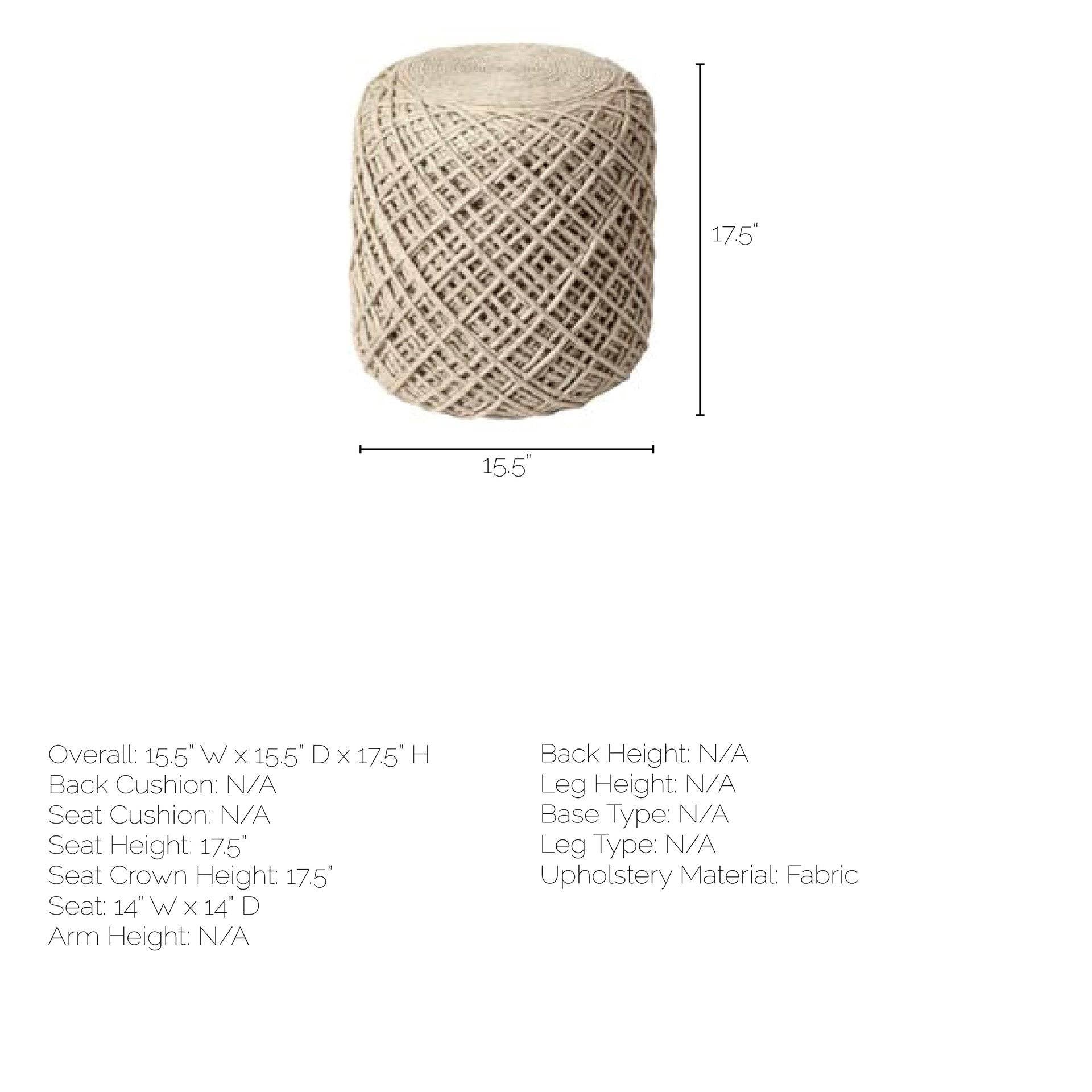 Oatmeal Pouf P364725
