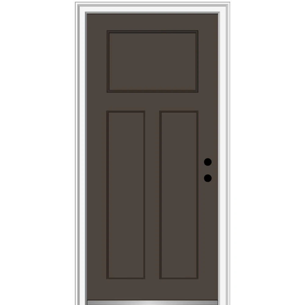 Brown Fiberglass Prehung Front Door O566295