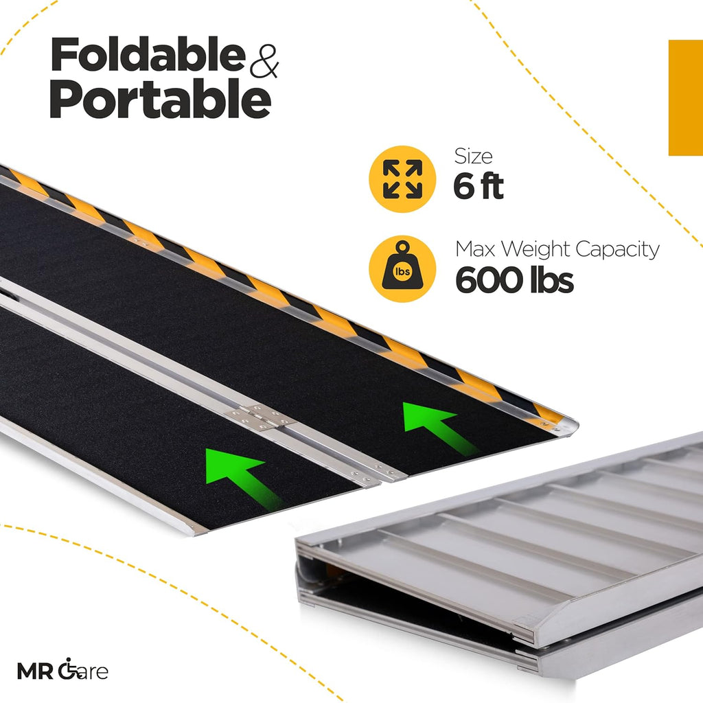 Portable Foldable Wheelchair Ramp with Handle (2FT) Q385402