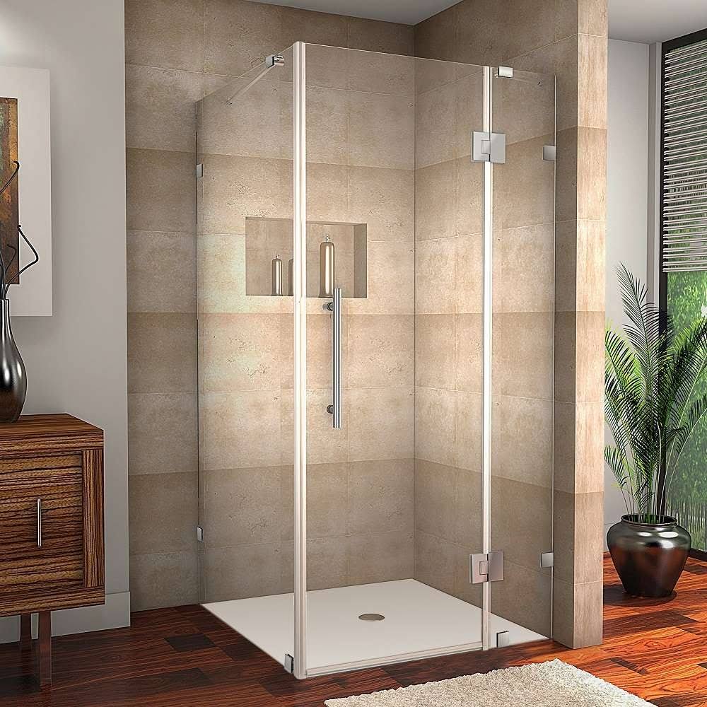 Frameless Shower Enclosure, 32x22 x 34x22 x 72 M6570