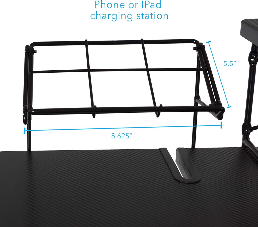 Gaming Desk with Monitor Stand and Cable Management J502242