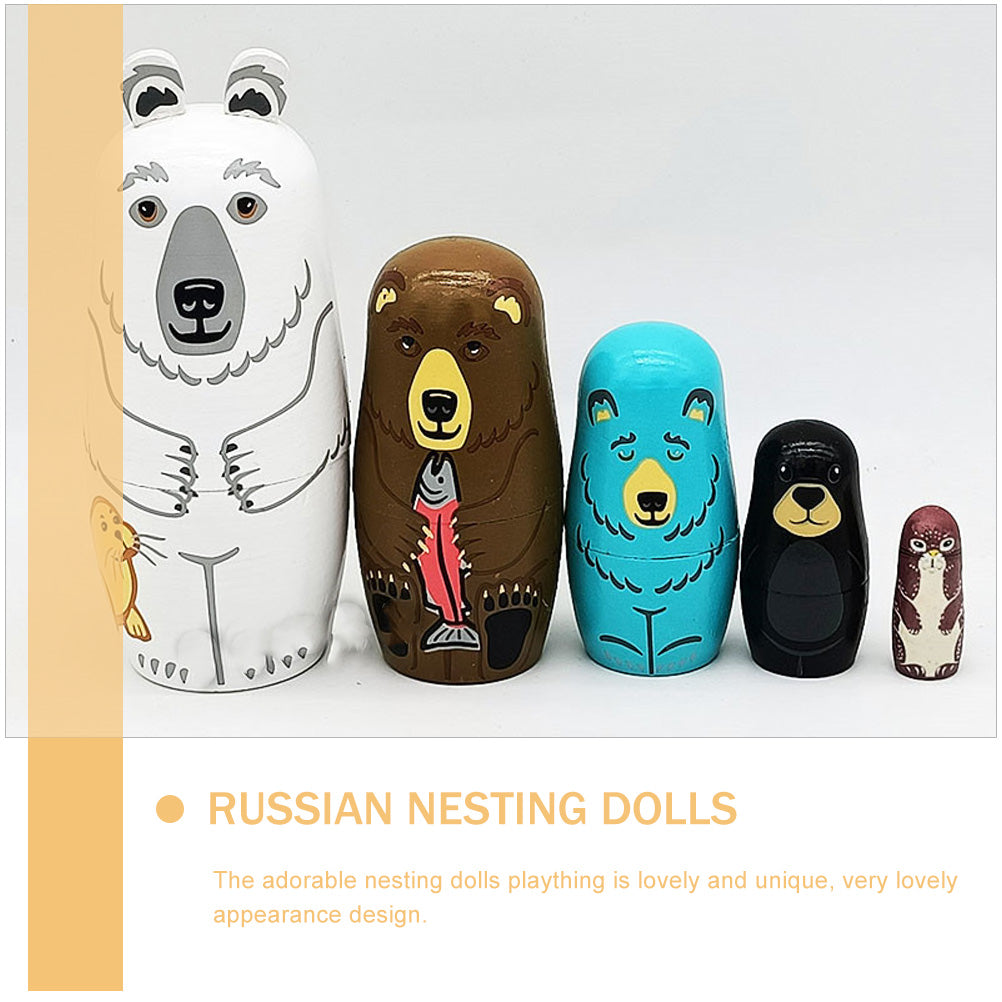 Wooden Russian Stacking Dolls Nesting Dolls I6953