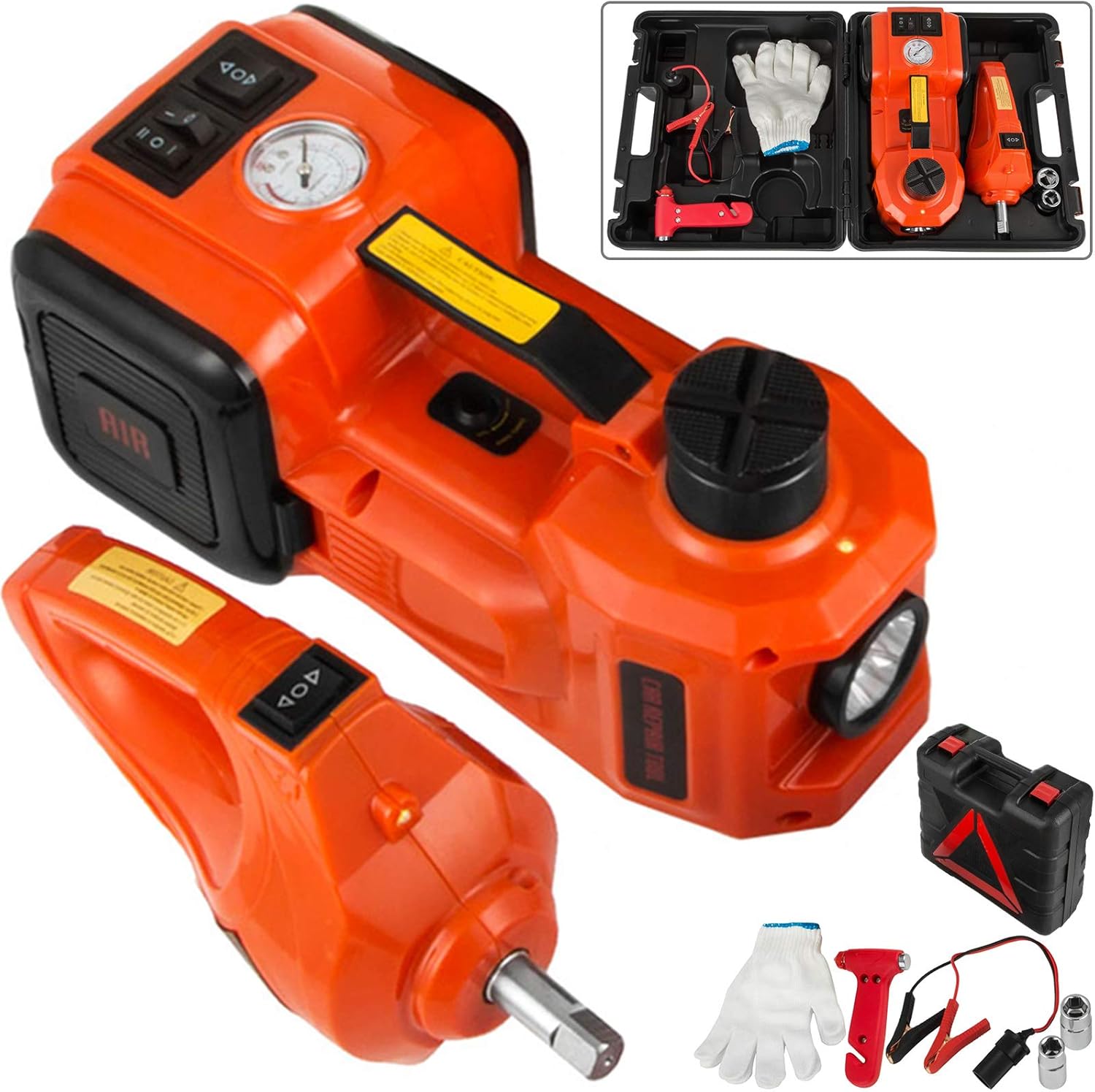 Electric Car Jack 3 Ton with Tire Inflator Pump and Electric Wrench N786
