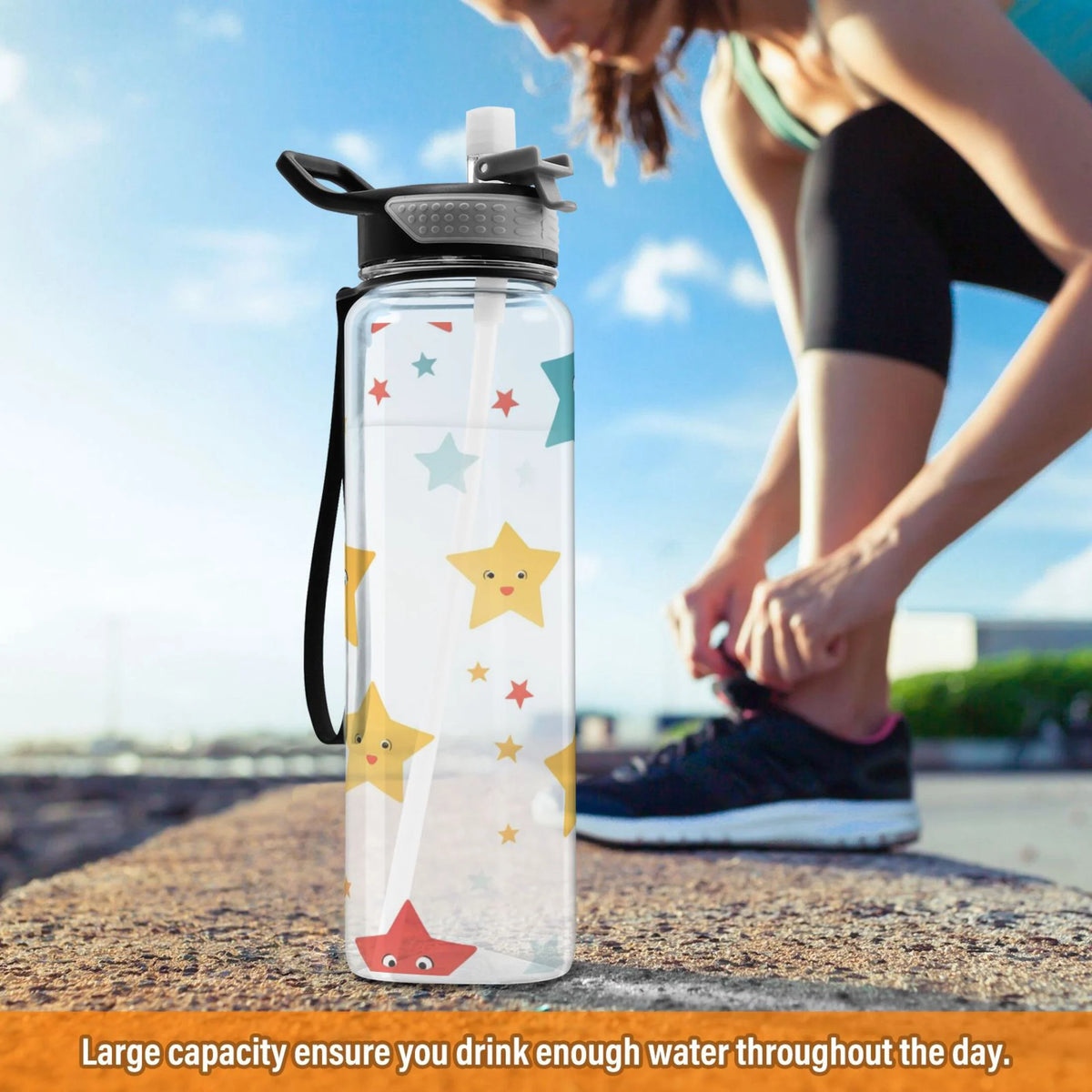 32oz Tritan Water Bottle with Straw M6975