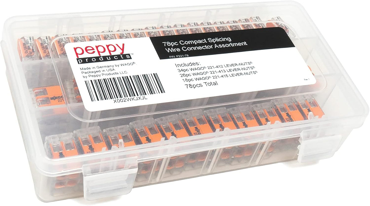 78pc Compact Splicing Wire Connector Assortment with Case U23977