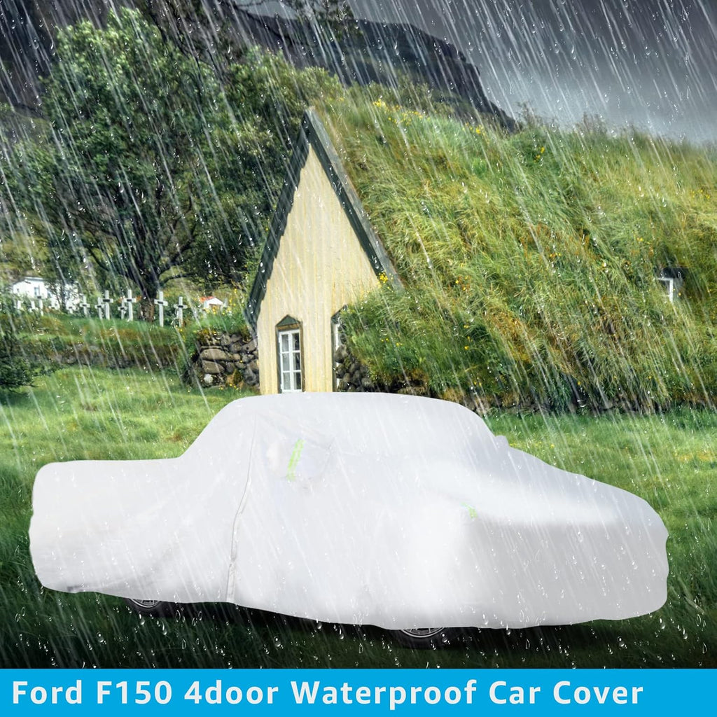 6 Layers Waterproof Full Exterior Car Cover with Zipper V4010