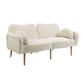 Velvet Love Seats Sofa with 2 Bolster Pillows I6829