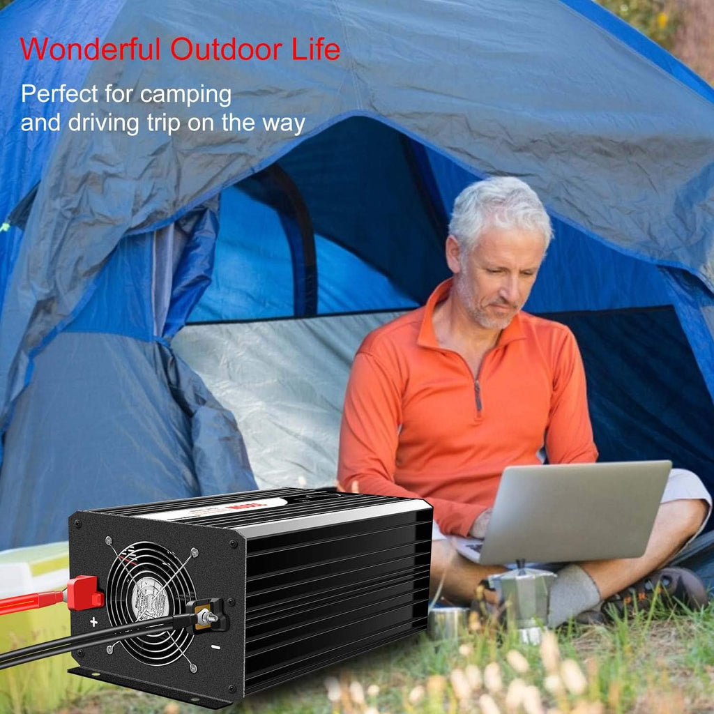 3000W 3200W Peak Power 6400W Pure Sine Wave Power Inverter DC 12V to 110V AC Converter 60HZ Solar Converter Y475