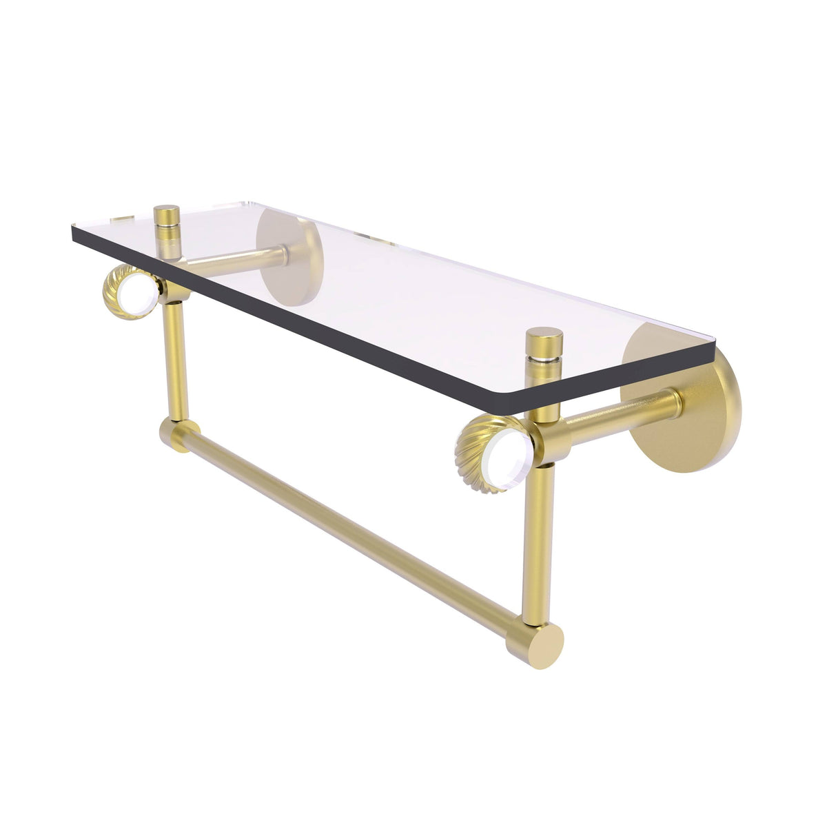 Antique Bronze Glass Shelf with Towel Bar C547738