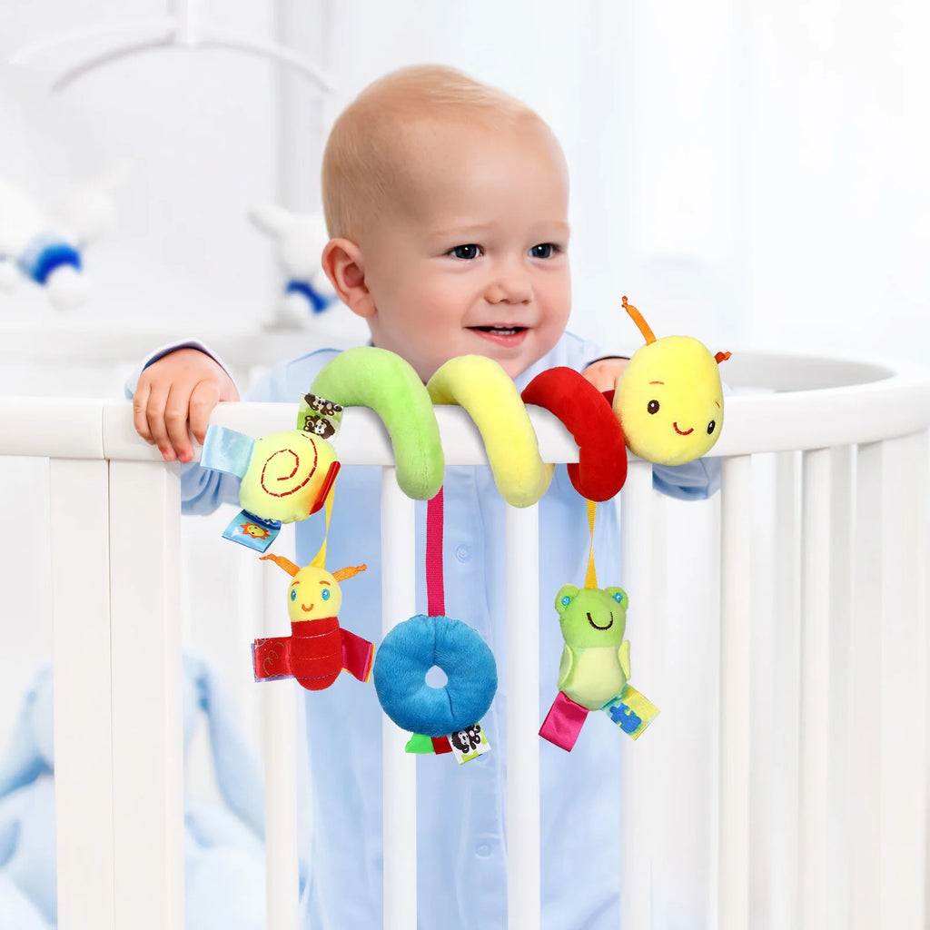 Baby Crib Cot Pram Hanging Rattles Spiral Stroller Car Seat Toy R6749