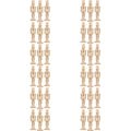 36 Pcs Unfinished Wooden Nutcracker Ornament Peg Dolls W262268