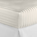 Ivory Striped Sateen Fitted Sheet Twin XL A966722