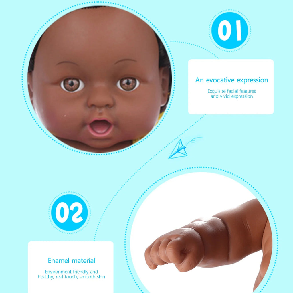 8 Inch Black Baby Dolls With Clothes O9731