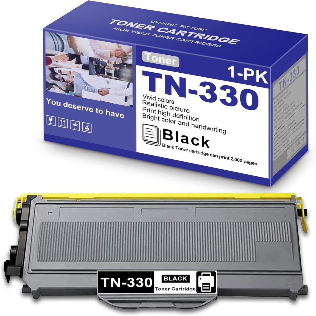 1 Pack Black TN330 Toner Cartridge for Brother Printer V280622