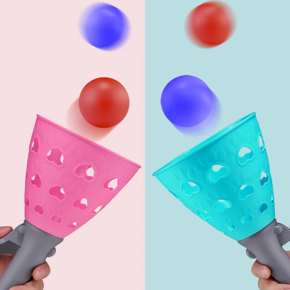 Pop and Catch Ball Games with 2 Launcher Baskets and 4 Balls O4782
