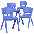 Blue Plastic Stackable School Chair, 4 Pack J671