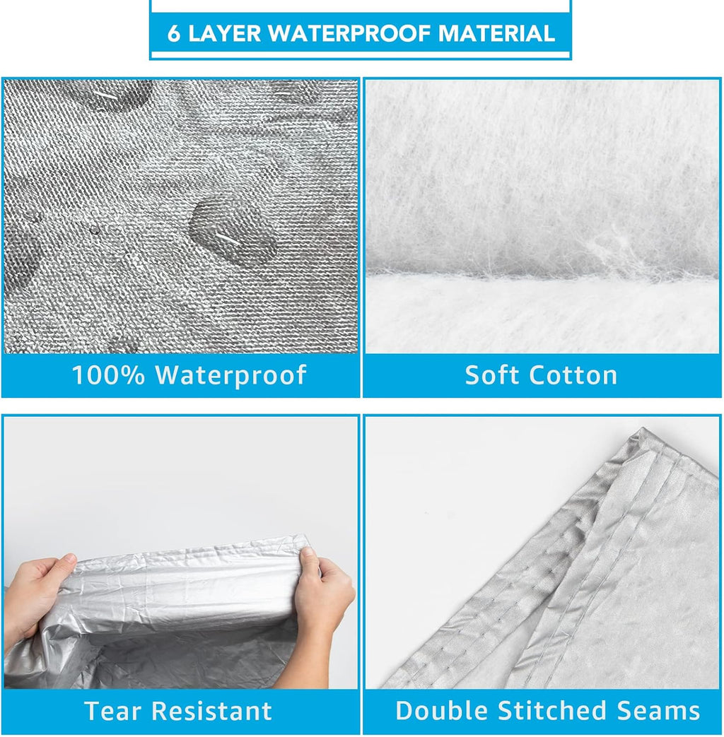 6 Layers Waterproof Full Exterior Car Cover with Zipper V4010