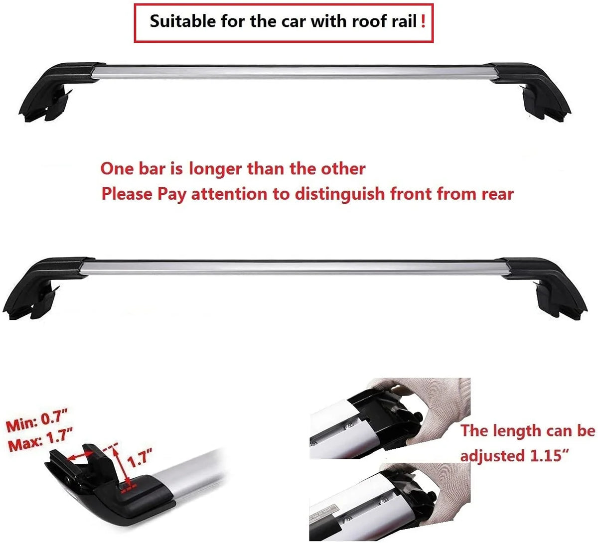 Roof Rack Cross Bars for Porsche Macan 2014-2024 B8282